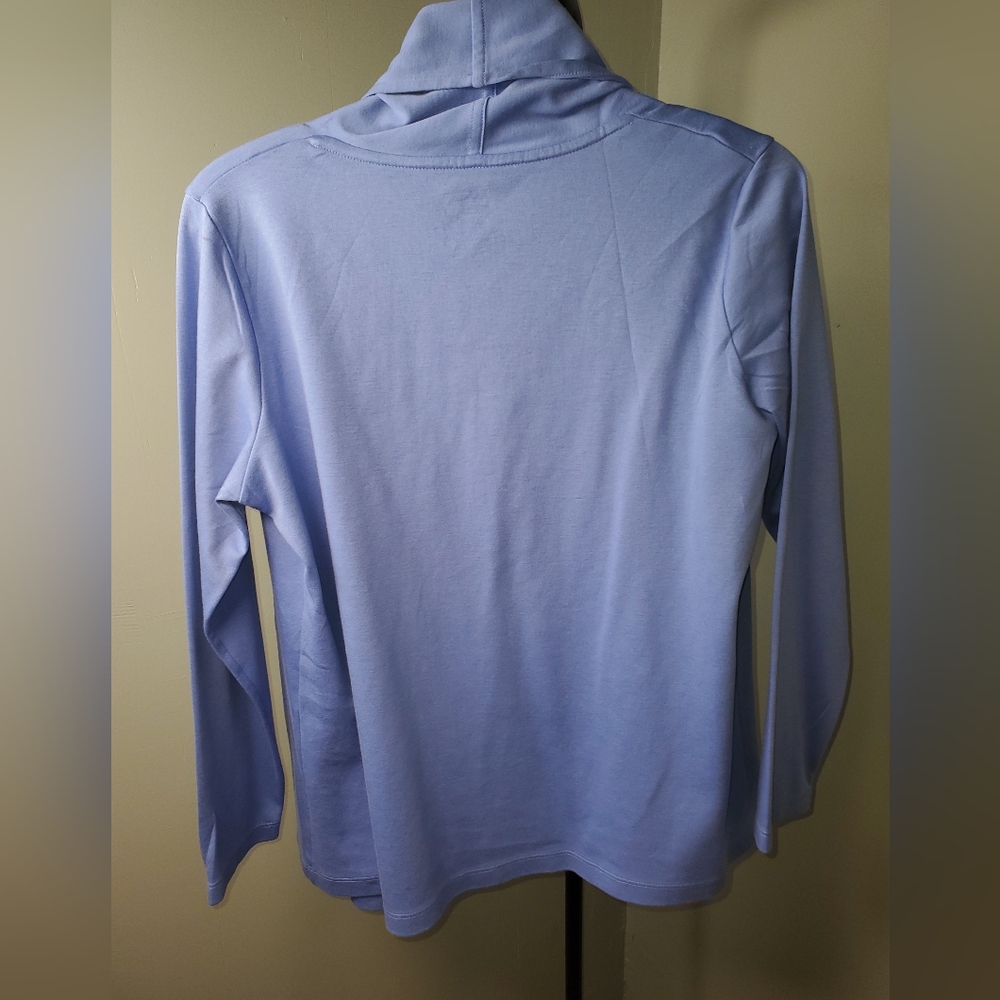 L.L. Bean Blue Supima Cotton Top - Picture 3 of 3